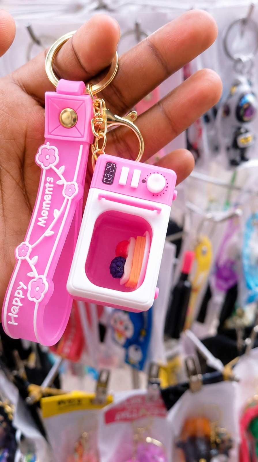 33 Purple Mini Oven Keychain | Cute Light Up Keyring for Bag & School Bag