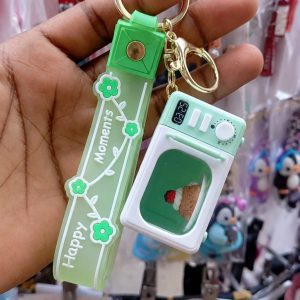 34 Green Mini Oven Keychain | Cute Light Up Keyring for Bag & School Bag