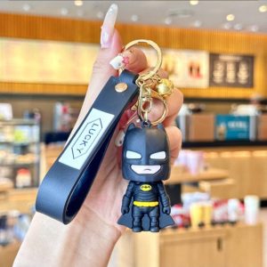 40 Batman Anime Keychain | Cute Cartoon Keyring for Bag & School Bag
