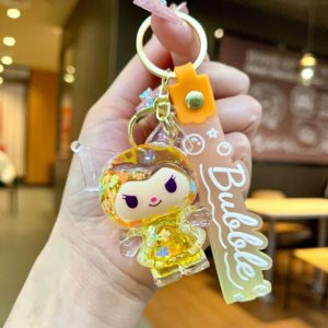30 Yellow Cute Cartoon Keychain | Cute Cartoon Keyring for Bag & School Bag
