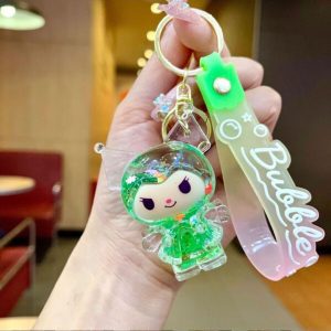 29 Green Cute Cartoon Keychain | Cute Cartoon Keyring for Bag & School Bag