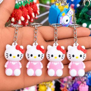 66 এক পিছ Hello Kitty Keychain | Cute Cartoon Keyring