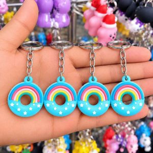 72 এক পিছ Cute Blue Rainbow Keychain