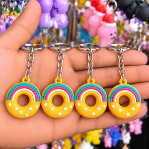73 এক পিছ Orange Rainbow Keychain