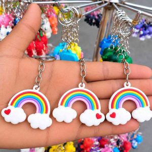 75 এক পিছ Cloud Keychain | রেইনবো ক্লাউড কীচেইন