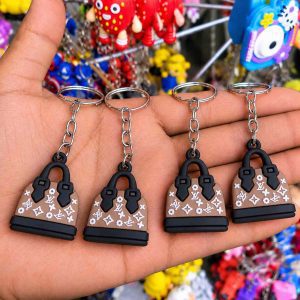 88 এক পিছ Black Handle Handbag Keychain